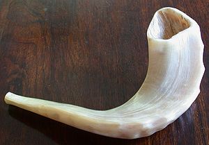A shofar made from a ram's horn is traditional...