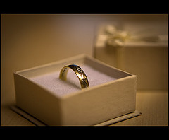 wedding ring in jewelry box