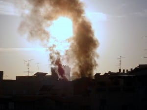 Rooftop Fire in Petach Tikva