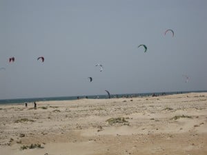 Kitesurfing or Tisha Yarchei Leida