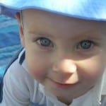 baby boy in summer hat